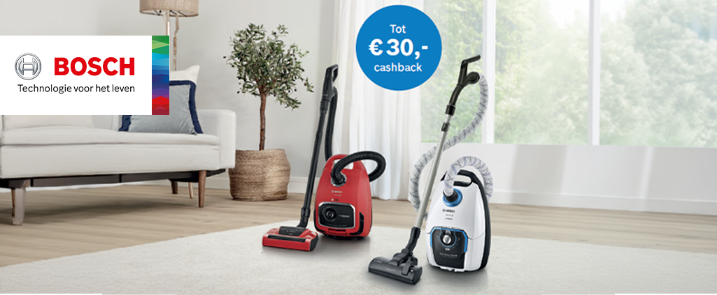 Bosch cashback actie stofzuigers