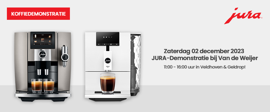 Kom naar onze JURA koffiedemonstratie op 2 december